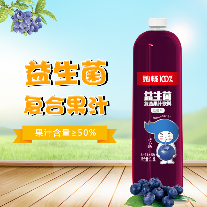 益生菌复合蓝莓味果汁饮料（1.5L）
